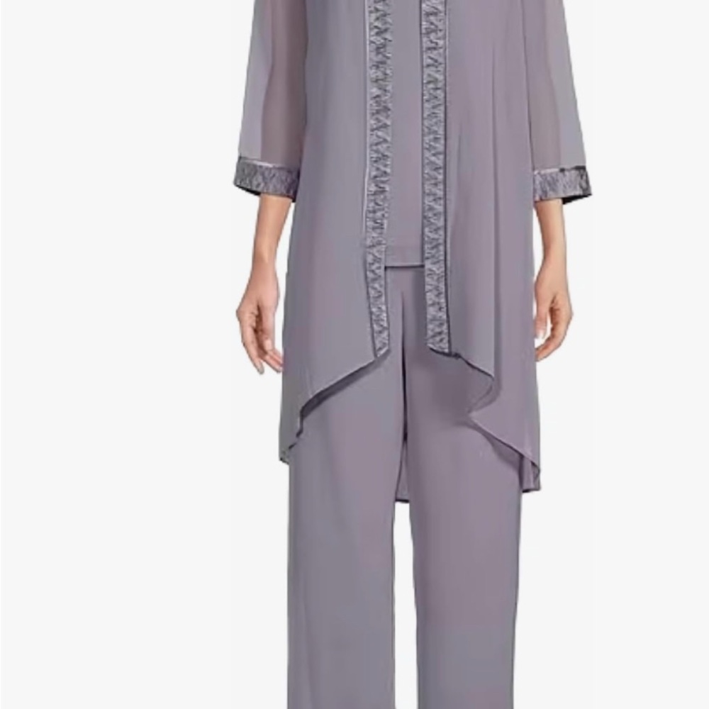 New Le Bos womens 3 Pc Pleated Charmuse Pant Set 16W - Picture 3 of 5